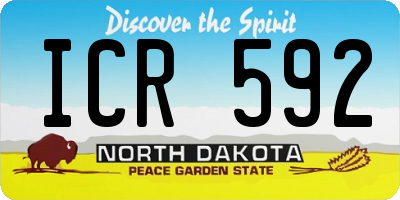 ND license plate ICR592