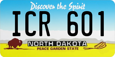 ND license plate ICR601