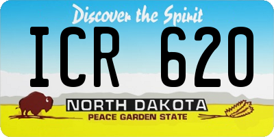 ND license plate ICR620