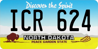 ND license plate ICR624