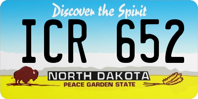 ND license plate ICR652