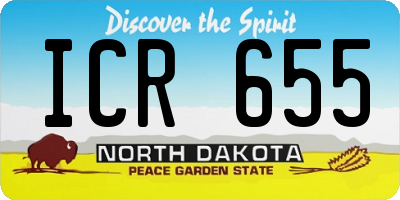 ND license plate ICR655