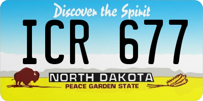 ND license plate ICR677