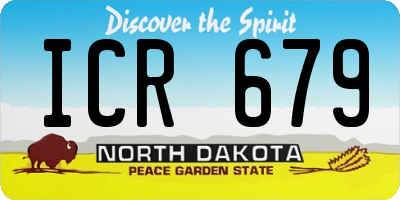 ND license plate ICR679