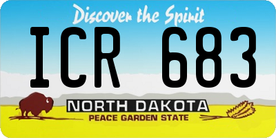 ND license plate ICR683