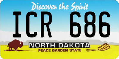 ND license plate ICR686