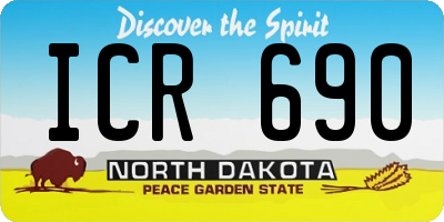 ND license plate ICR690