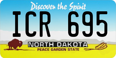 ND license plate ICR695