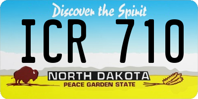 ND license plate ICR710