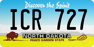 ND license plate ICR727