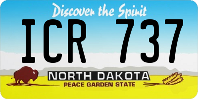ND license plate ICR737