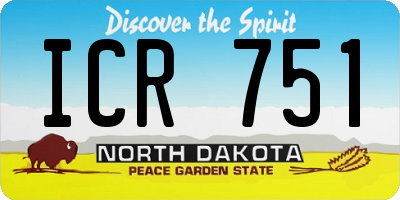 ND license plate ICR751