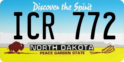 ND license plate ICR772