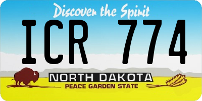 ND license plate ICR774