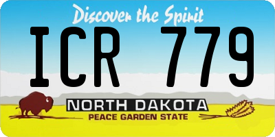 ND license plate ICR779