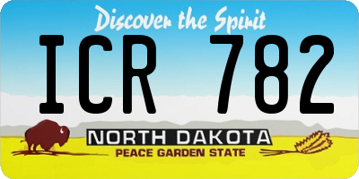 ND license plate ICR782