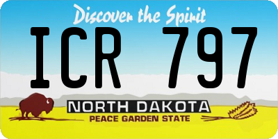 ND license plate ICR797
