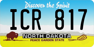 ND license plate ICR817