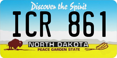 ND license plate ICR861
