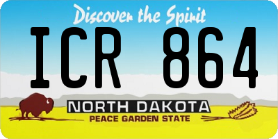 ND license plate ICR864