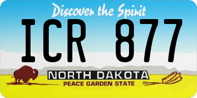 ND license plate ICR877