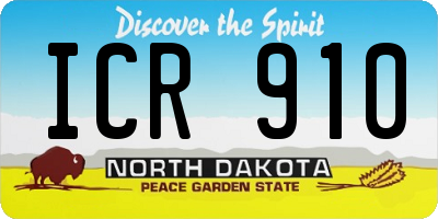 ND license plate ICR910