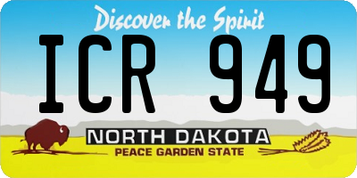 ND license plate ICR949