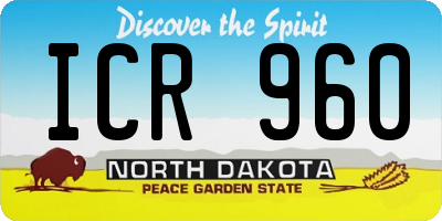 ND license plate ICR960