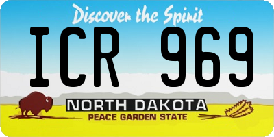 ND license plate ICR969