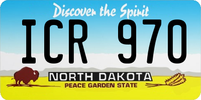 ND license plate ICR970