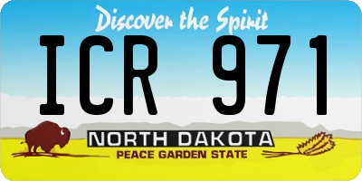ND license plate ICR971