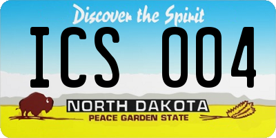 ND license plate ICS004