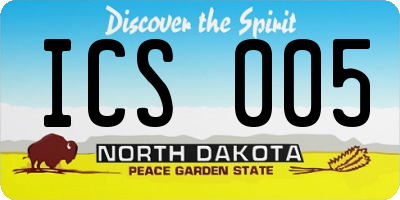 ND license plate ICS005