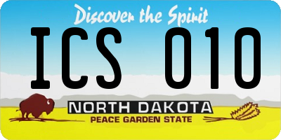 ND license plate ICS010