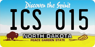 ND license plate ICS015