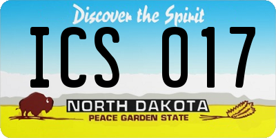 ND license plate ICS017