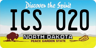 ND license plate ICS020