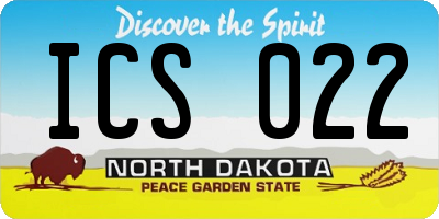 ND license plate ICS022