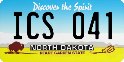 ND license plate ICS041