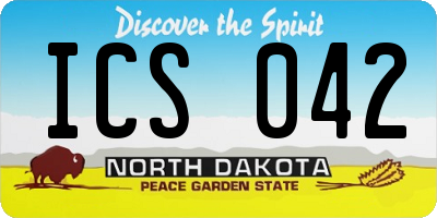 ND license plate ICS042
