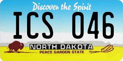ND license plate ICS046