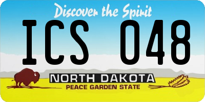 ND license plate ICS048