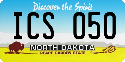 ND license plate ICS050