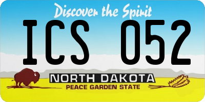 ND license plate ICS052