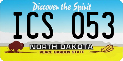 ND license plate ICS053