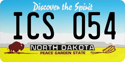 ND license plate ICS054