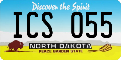 ND license plate ICS055