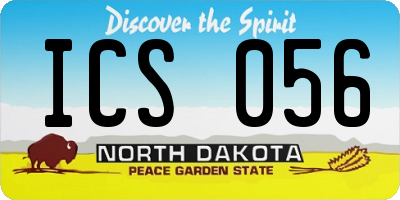 ND license plate ICS056