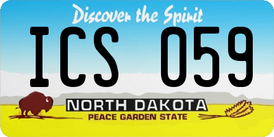 ND license plate ICS059