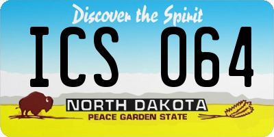 ND license plate ICS064